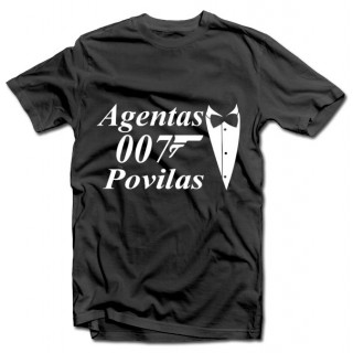 Marškinėliai "Agentas 007 su Jūsų pasirinktu vardu"