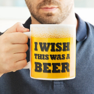 Milžiniškas puodelis "I wish this was a beer"