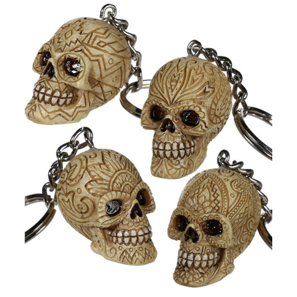 Raktų pakabukas "Ornamentais dekoruota kaukolė"