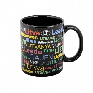 Keramikinis puodelis "Lietuva pasaulio kalbomis"