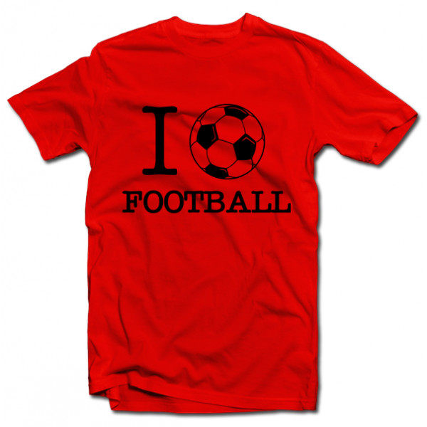 Marškinėliai "I love football"