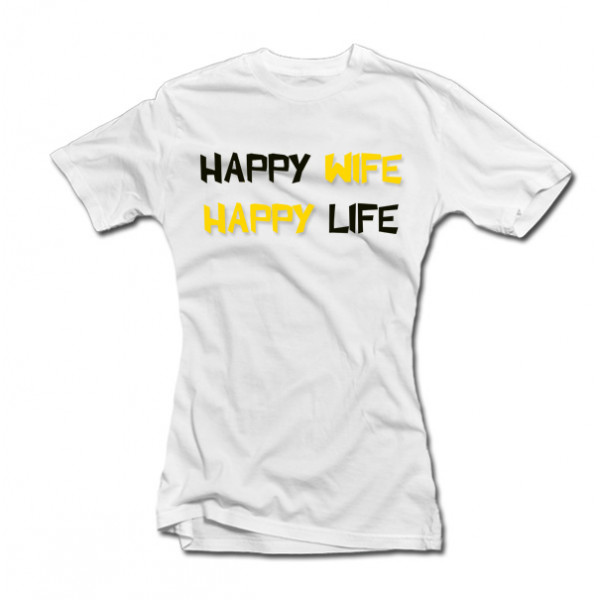 Moteriški marškinėliai "Happy wife"