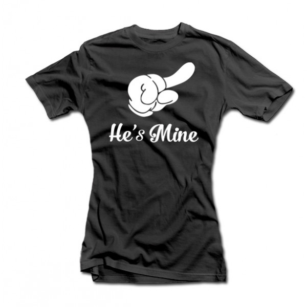 Moteriški marškinėliai "He's mine"