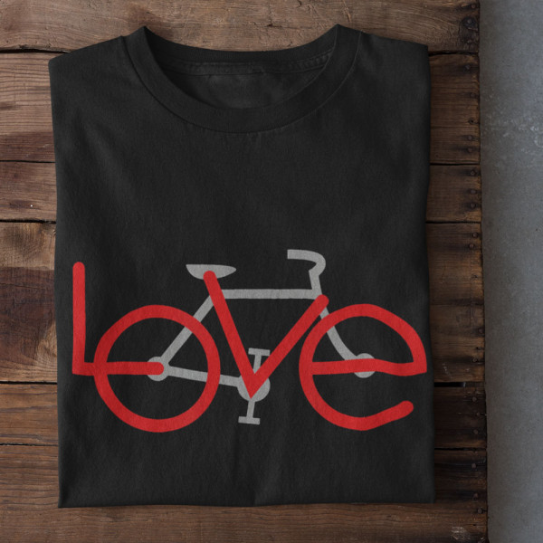 Moteriški marškinėliai "Love bike"