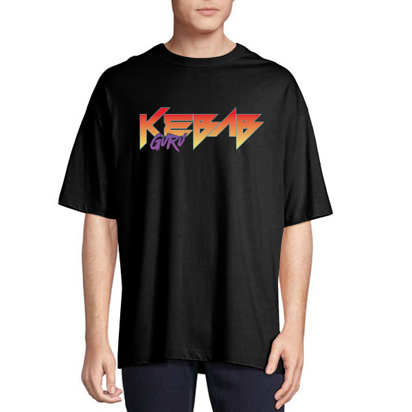 OVERSIZED BOXY marškinėliai, KEBAB GURU - logo
