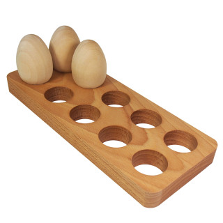 Medinis kiaušinių stovelis (10 kiaušinių)