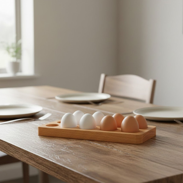 Medinis kiaušinių stovelis (10 kiaušinių)