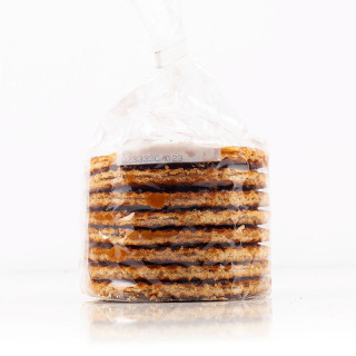 Olandiški vafliai su karamelės įdaru, 250g. Olandiški vafliai su karamelės įdaru, 250g.