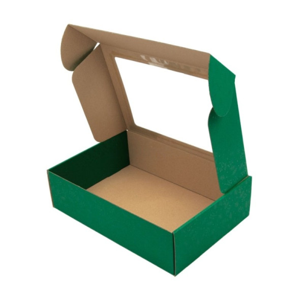 Žalia Kalėdinė dovanų dėžutė, 305x215x85mm