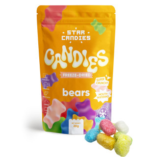 STAR CANDIES šaltyje džiovinti guminukai "Bears", 20g