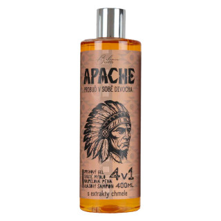 Vyriškas dušo gelis, šampūnas, putos ir muilas 4in1 "Apache" (400ml)