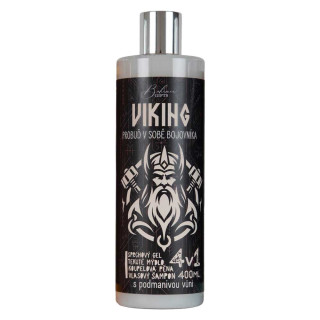 Vyriškas dušo gelis, šampūnas, putos ir muilas 4in1 "Viking" (400ml)