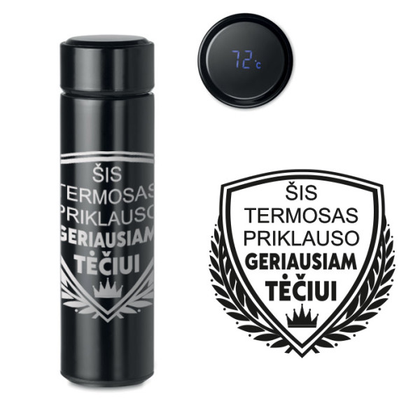 Termosas su termometru "Geriausio tėčio termosas" (500ml)