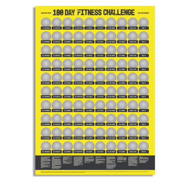 Nutrinamas plakatas "100 days of fitness"