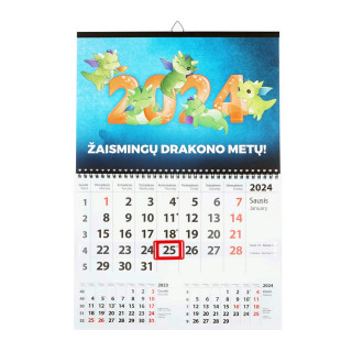 2024 m. kalendorius "Žaismingų drakono metų"
