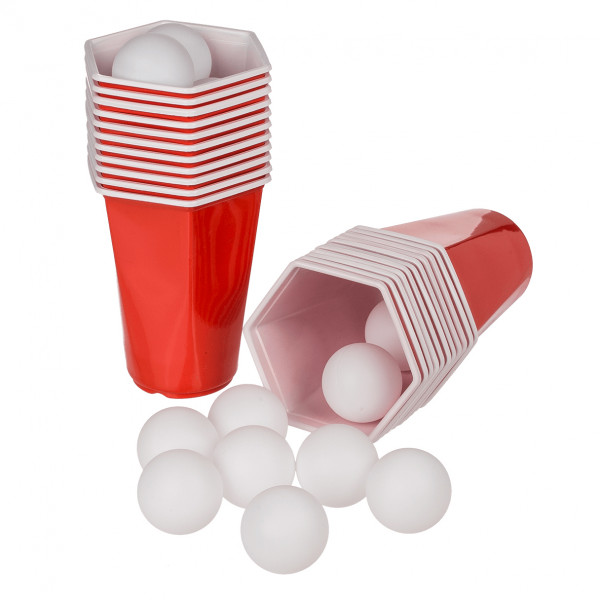 Vakarėlių žaidimas "Šešiakampis beer pong"