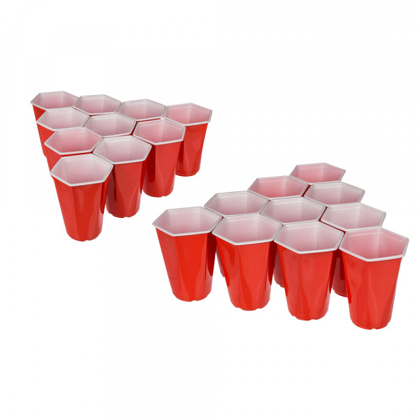 Vakarėlių žaidimas "Šešiakampis beer pong"