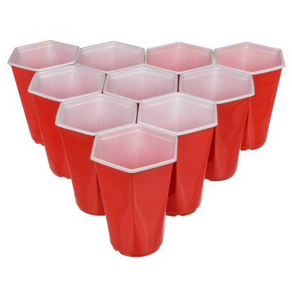 Vakarėlių žaidimas "Šešiakampis beer pong"