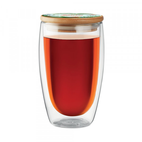 Dvigubo stiklo puodelis "Bose, gardžios arbatos" 450ml