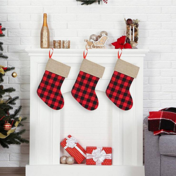 Kalėdinė languota kojinė "Christmas" (40,5cm)
