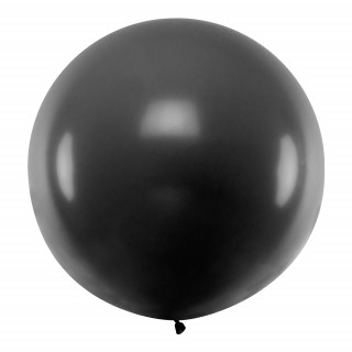 XXL apvalus juodas balionas (1 metras)