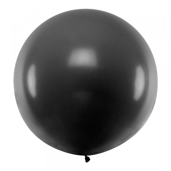 XXL apvalus juodas balionas (1 metras)