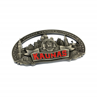 Metalinis šaldytuvo magnetas "Kaunas"