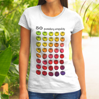 Moteriški marškinėliai "50 pomidorų atspalvių"