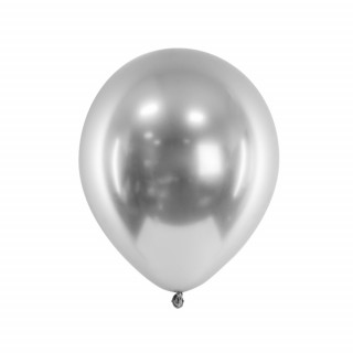 Blizgūs sidabriniai balionai (10vnt)