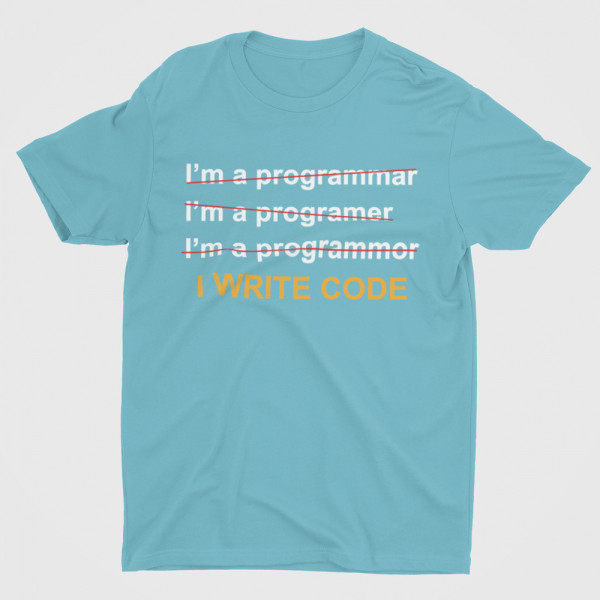 Marškinėliai "I write code"
