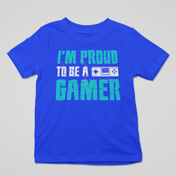 Vaikiški marškinėliai "I'm proud to be a gamer"