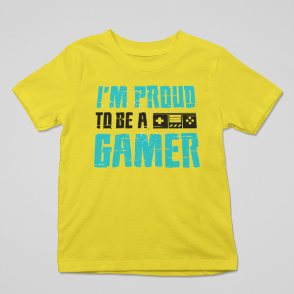 Vaikiški marškinėliai "I'm proud to be a gamer"