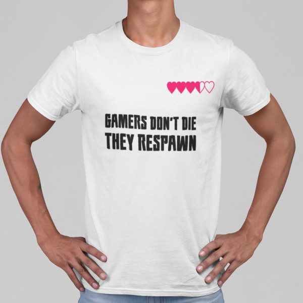 Marškinėliai "Gamers don't die"