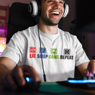 Marškinėliai "Eat.Sleep.Game.Repeat."