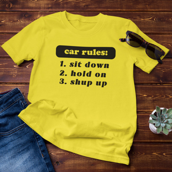 Marškinėliai "Car rules"