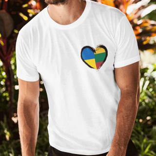 Marškinėliai "Dvi šalys - viena širdis"