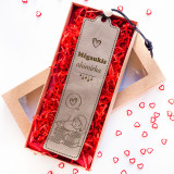 Graviruotas knygos skirtukas "Mėgaukis akimirka"