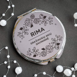 Graviruotas veidrodėlis "Gražiausių akių savininkė" su Jūsų pasirinktu vardu