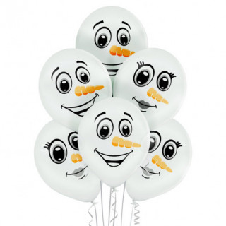 Premium balionai "Snowman" (6vnt)