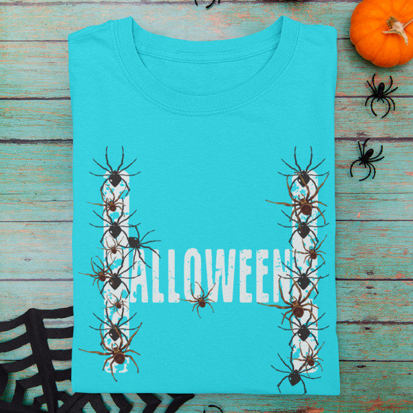 Marškinėliai "Halloween and spiders"