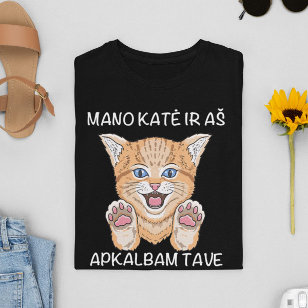 Moteriški marškinėliai "Aš ir mano katė"