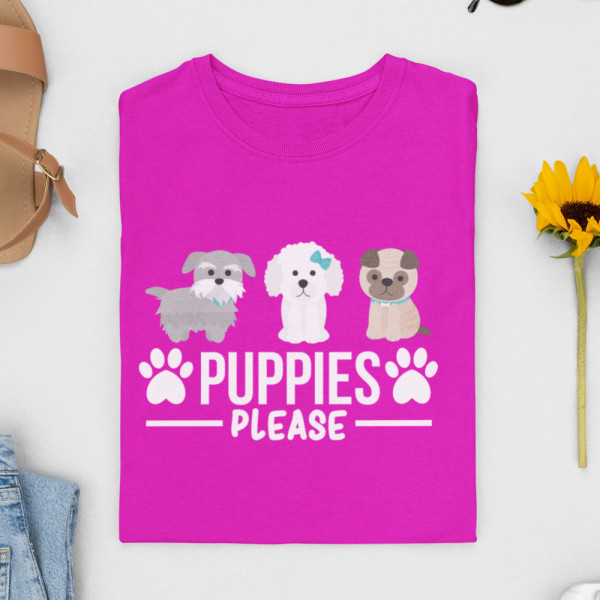 Moteriški marškinėliai "Puppies"