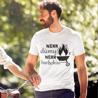 Marškinėliai "Nėra dūmų - nėra barbekiu"
