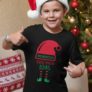 Vaikiški marškinėliai "Mylimiausias Kalėdų senelio elfas"