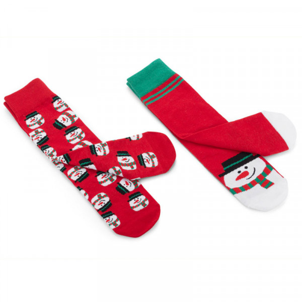 Kalėdinės kojinės "SNOWMAN" šventinėje dėžutėje (2 poros)