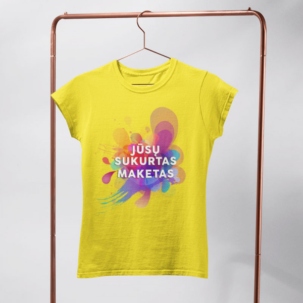 Moteriški marškinėliai su Jūsų sukurtu dizainu