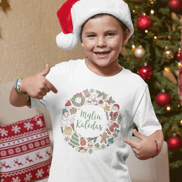 Vaikiški marškinėliai "Myliu Kalėdas"