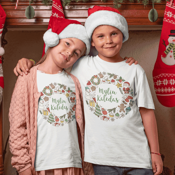 Vaikiški marškinėliai "Myliu Kalėdas"