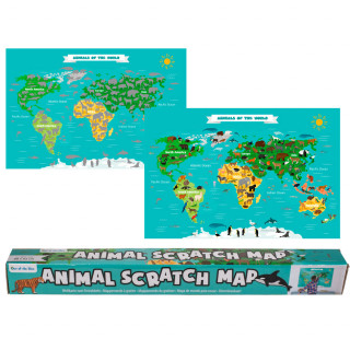 Nutrinamas žemėlapis "Pasaulio gyvūnai"