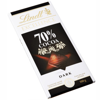 "LINDT EXCELLENCE" juodasis šokoladas (70%), 100 g